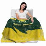 custom oregon ducks grunge streaks green blanket best selling