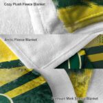 custom oregon ducks grunge streaks green blanket best selling