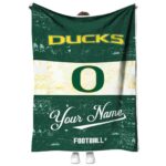 custom oregon ducks grunge texture green white blanket best selling