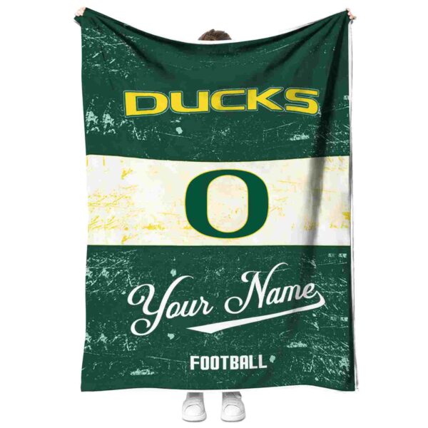custom oregon ducks grunge texture green white blanket best selling