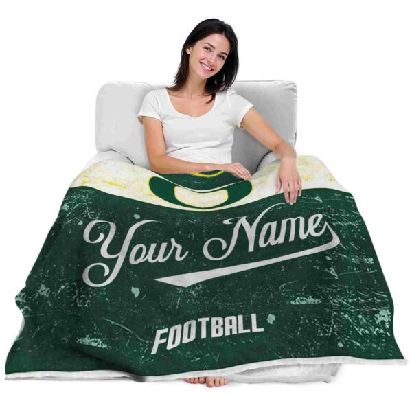 custom oregon ducks grunge texture green white blanket latest model
