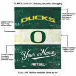 custom oregon ducks grunge texture green white blanket new arrival