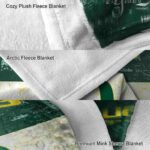 custom oregon ducks grunge texture green white blanket premium grade