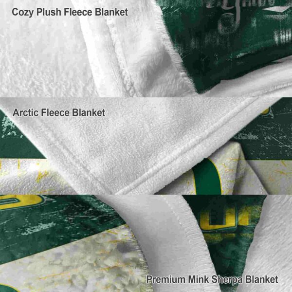 custom oregon ducks grunge texture green white blanket premium grade