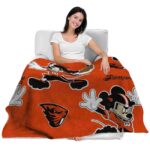 custom oregon state beavers mickey orange blanket best selling