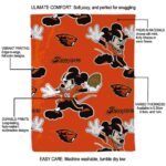 custom oregon state beavers mickey orange blanket best selling