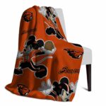 custom oregon state beavers mickey orange blanket best selling