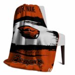 custom oregon state beavers paint strokes orange white blanket best selling