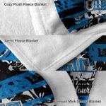 custom orlando magic floral stripes blue white blanket premium grade