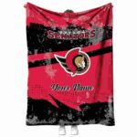 custom ottawa senators grunge streaks red blanket best selling