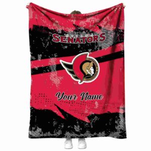custom ottawa senators grunge streaks red blanket best selling