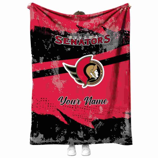 custom ottawa senators grunge streaks red blanket best selling