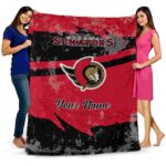 custom ottawa senators grunge streaks red blanket fashion forward