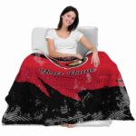 custom ottawa senators grunge streaks red blanket latest model