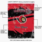 custom ottawa senators grunge streaks red blanket new arrival