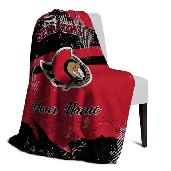 custom ottawa senators grunge streaks red blanket top rated