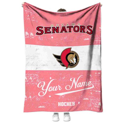 custom ottawa senators grunge texture red white blanket best selling