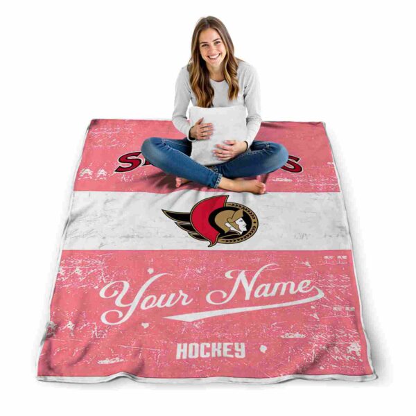 custom ottawa senators grunge texture red white blanket high quality