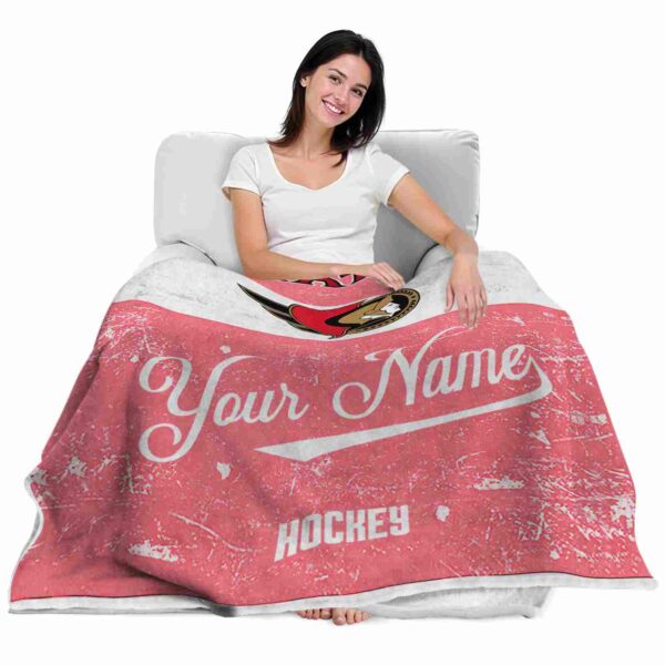 custom ottawa senators grunge texture red white blanket latest model