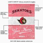 custom ottawa senators grunge texture red white blanket new arrival