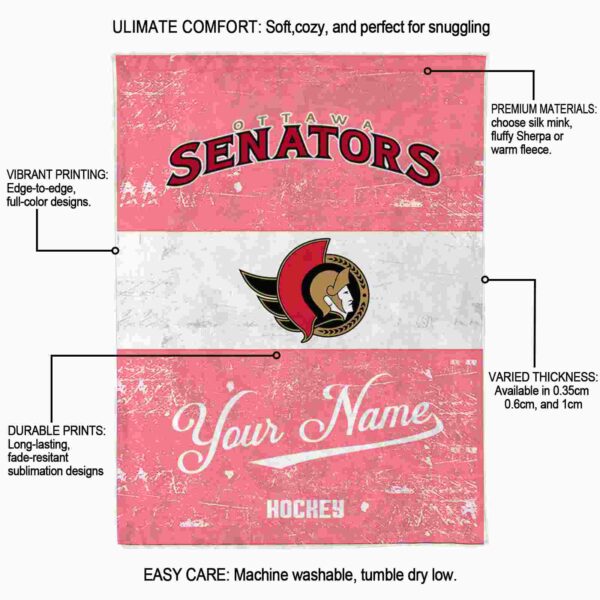 custom ottawa senators grunge texture red white blanket new arrival