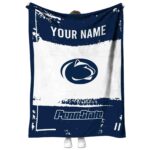 custom penn state nittany lions paint strokes blue white blanket best selling
