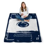 custom penn state nittany lions paint strokes blue white blanket best selling
