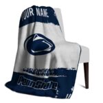 custom penn state nittany lions paint strokes blue white blanket best selling