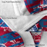 custom philadelphia 76ers floral stripes blue white blanket best selling