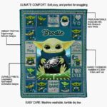 custom philadelphia eagles baby yoda green blanket new arrival