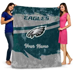 custom philadelphia eagles grunge streaks green blanket fashion forward