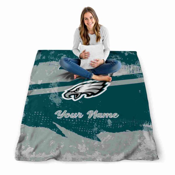 custom philadelphia eagles grunge streaks green blanket high quality