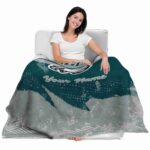 custom philadelphia eagles grunge streaks green blanket latest model