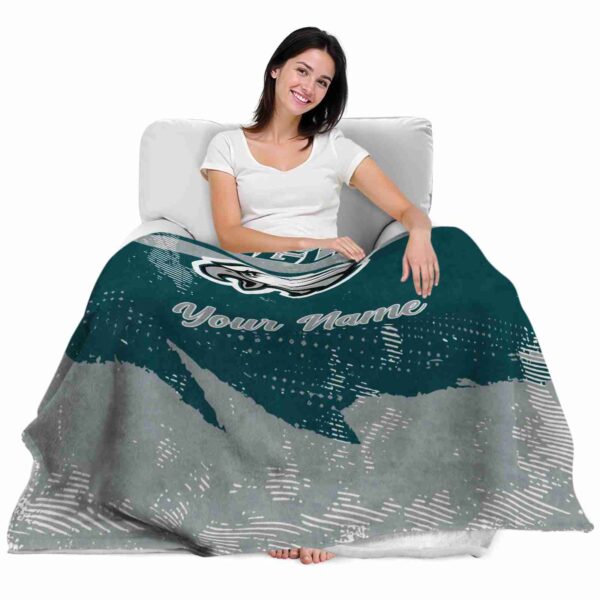 custom philadelphia eagles grunge streaks green blanket latest model
