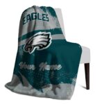 custom philadelphia eagles grunge streaks green blanket top rated
