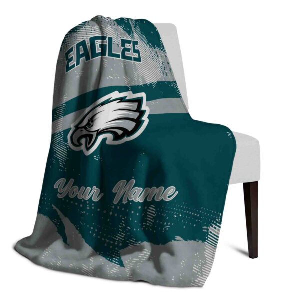 custom philadelphia eagles grunge streaks green blanket top rated