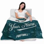 custom philadelphia eagles grunge texture green white blanket latest model