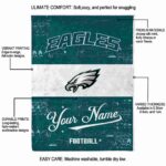 custom philadelphia eagles grunge texture green white blanket new arrival