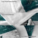 custom philadelphia eagles grunge texture green white blanket premium grade