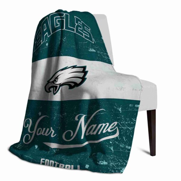 custom philadelphia eagles grunge texture green white blanket top rated