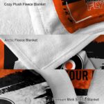 custom philadelphia flyers paint strokes orange white blanket best selling