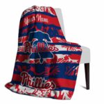 custom philadelphia phillies floral stripes blue white blanket top rated