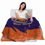 custom phoenix suns grunge streaks purple blanket best selling