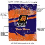 custom phoenix suns grunge streaks purple blanket best selling