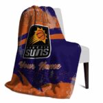custom phoenix suns grunge streaks purple blanket best selling