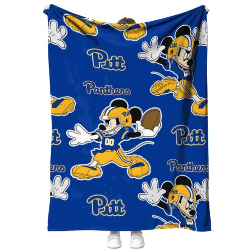 custom pittsburgh panthers mickey royal blue blanket best selling