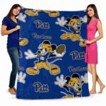 custom pittsburgh panthers mickey royal blue blanket best selling