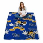 custom pittsburgh panthers mickey royal blue blanket best selling
