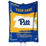 custom pittsburgh panthers paint strokes royal blue white blanket best selling
