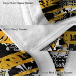 custom pittsburgh penguins floral stripes yellow white blanket best selling